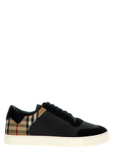 Burberry Black Calfskin Low Top Sneakers