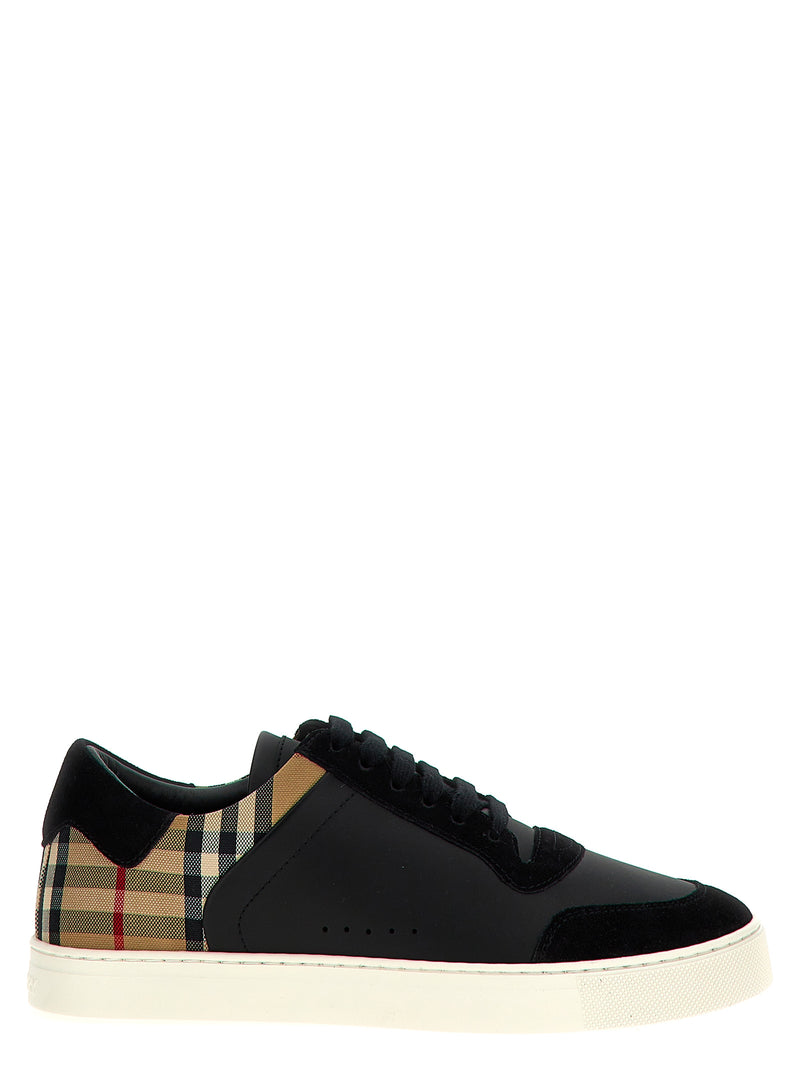 Burberry Black Calfskin Low Top Sneakers for Men