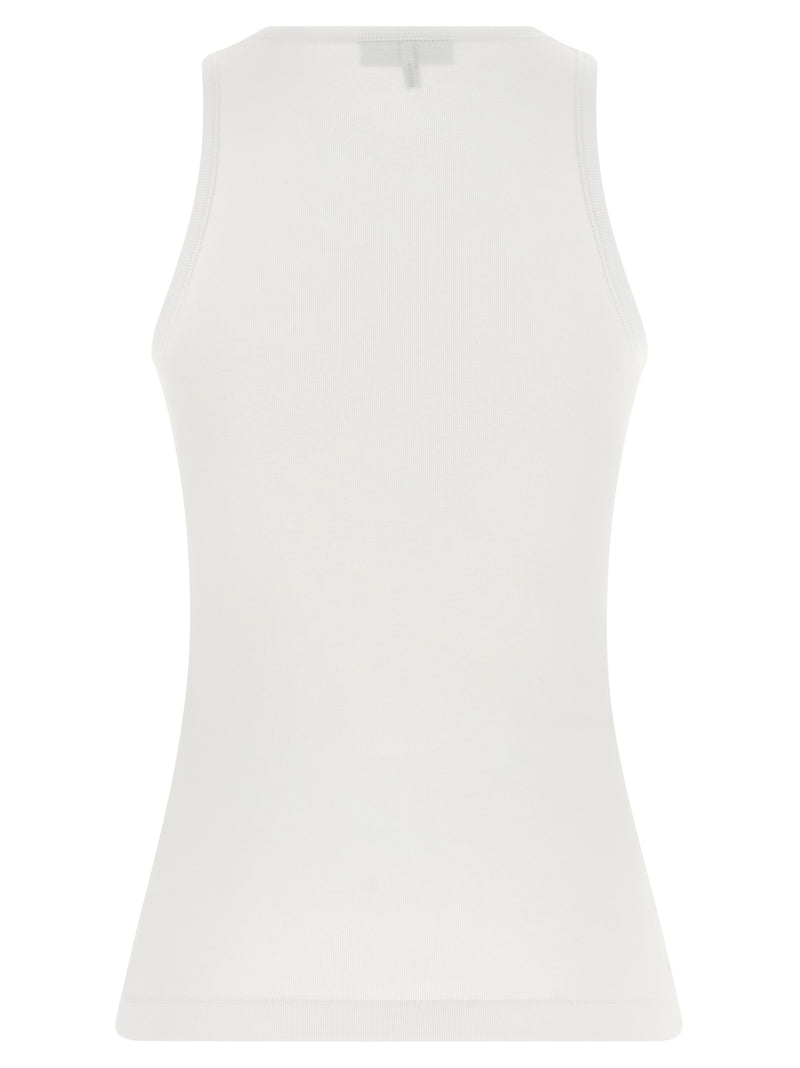 Ganni Red Organic Cotton Tank Top with Cherry Print