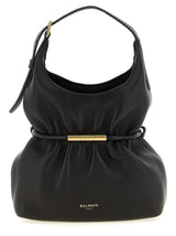 Balmain Black Lamb Leather Handbag