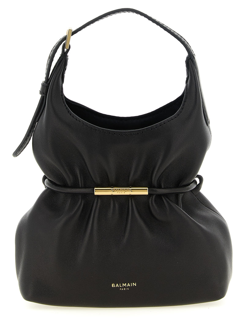 Balmain Black Lamb Leather Handbag - Elegant & Versatile