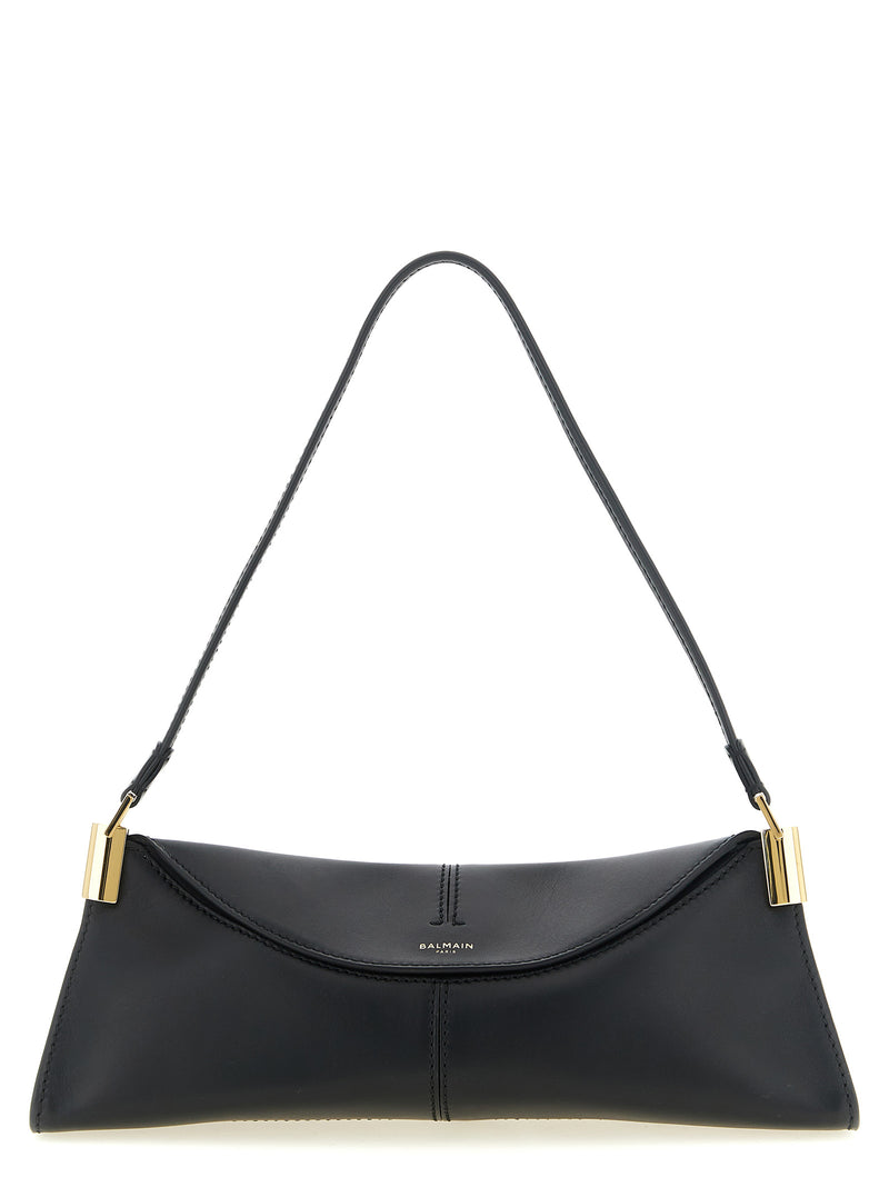 Balmain Black Calfskin Shoulder Bag - 64-83 Model