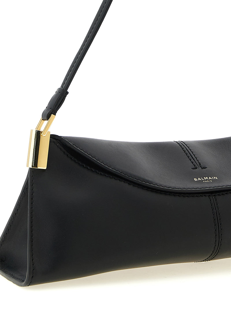 Balmain Black Calfskin Shoulder Bag - 64-83 Model