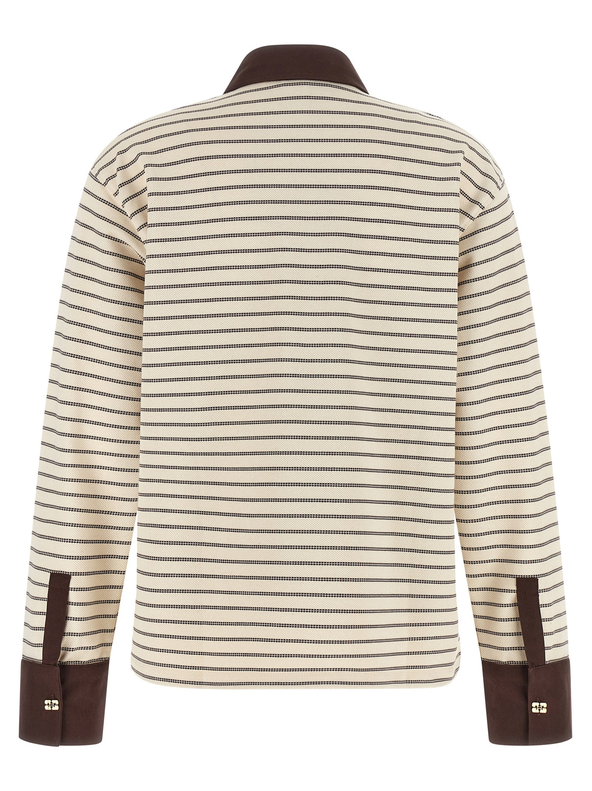 Ganni Brown Cotton Cardigan