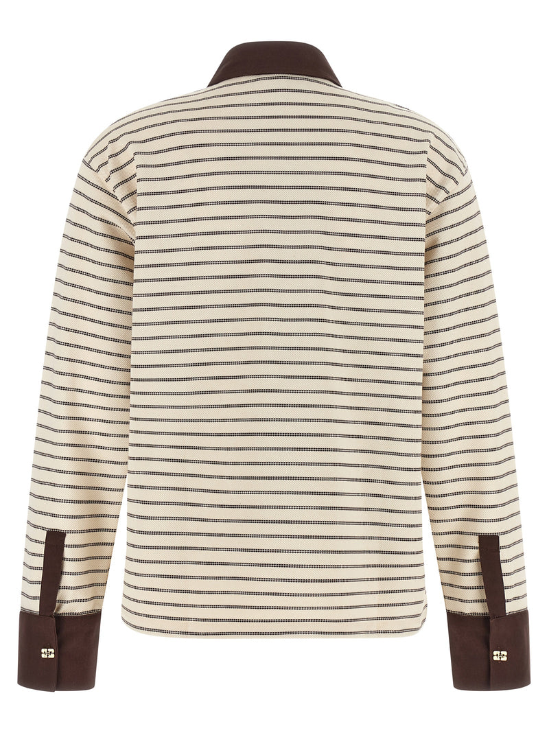 Ganni Brown Cotton Cardigan - Modern Minimalism