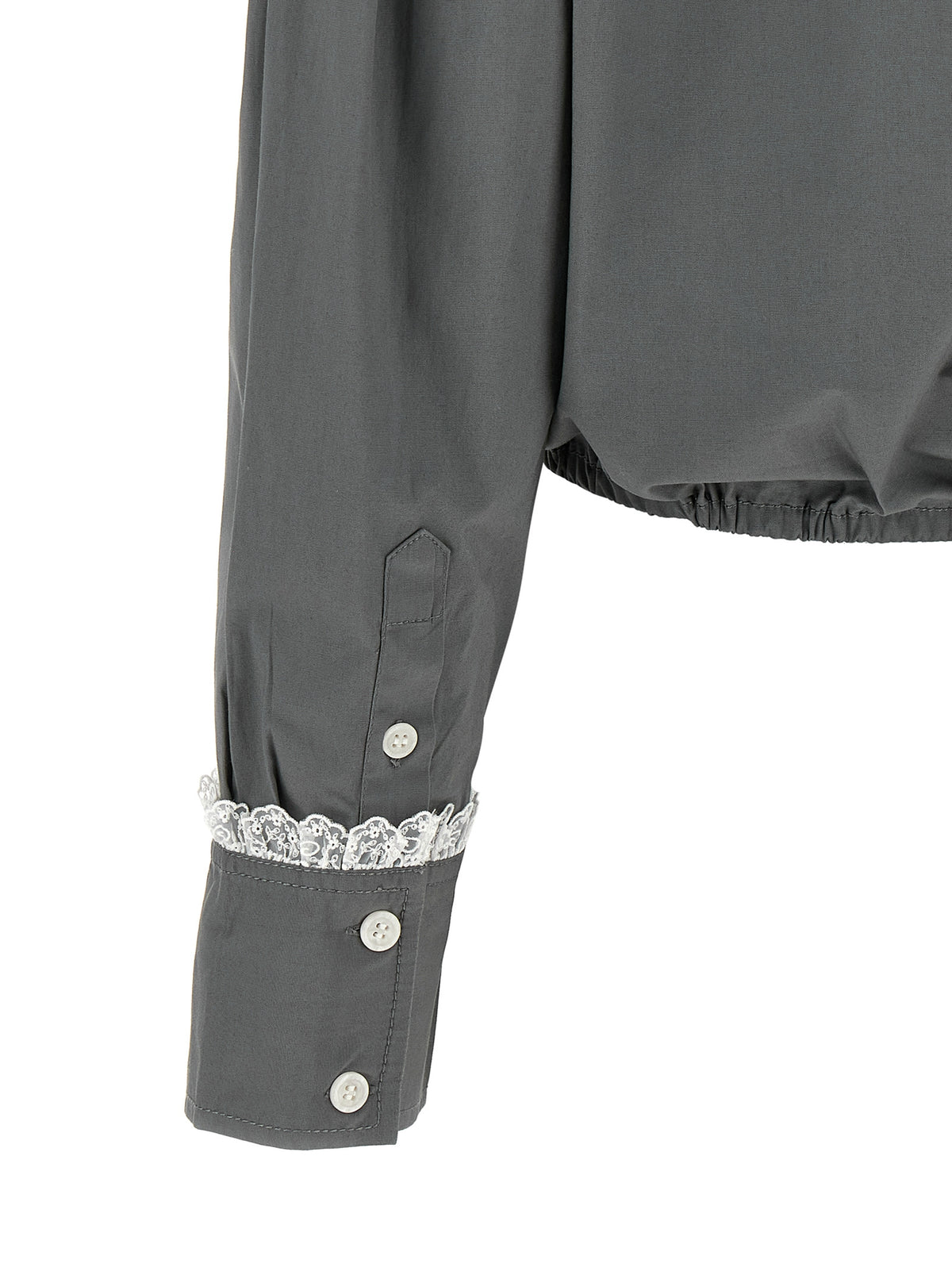 Ganni Gray Cotton Blouse