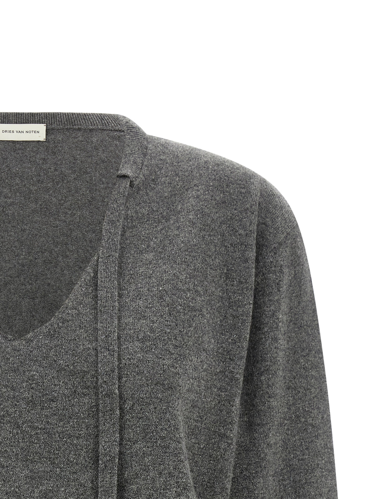 Dries Van Noten Gray Cashmere Cardigan