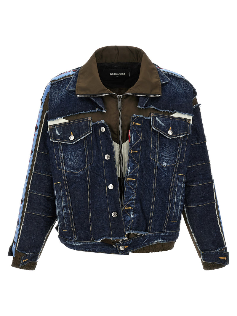 Dsquared² Blue Cotton Denim Jacket - Modern Outerwear