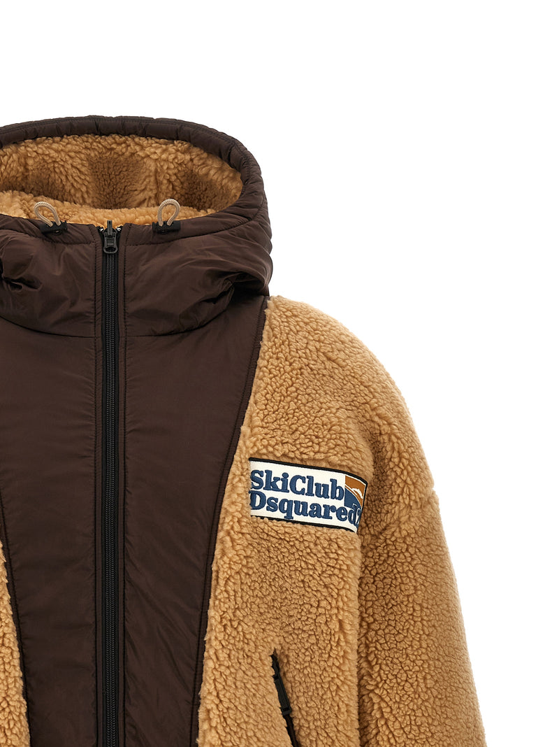 Dsquared² Brown Polyester Reversible Bomber Jacket