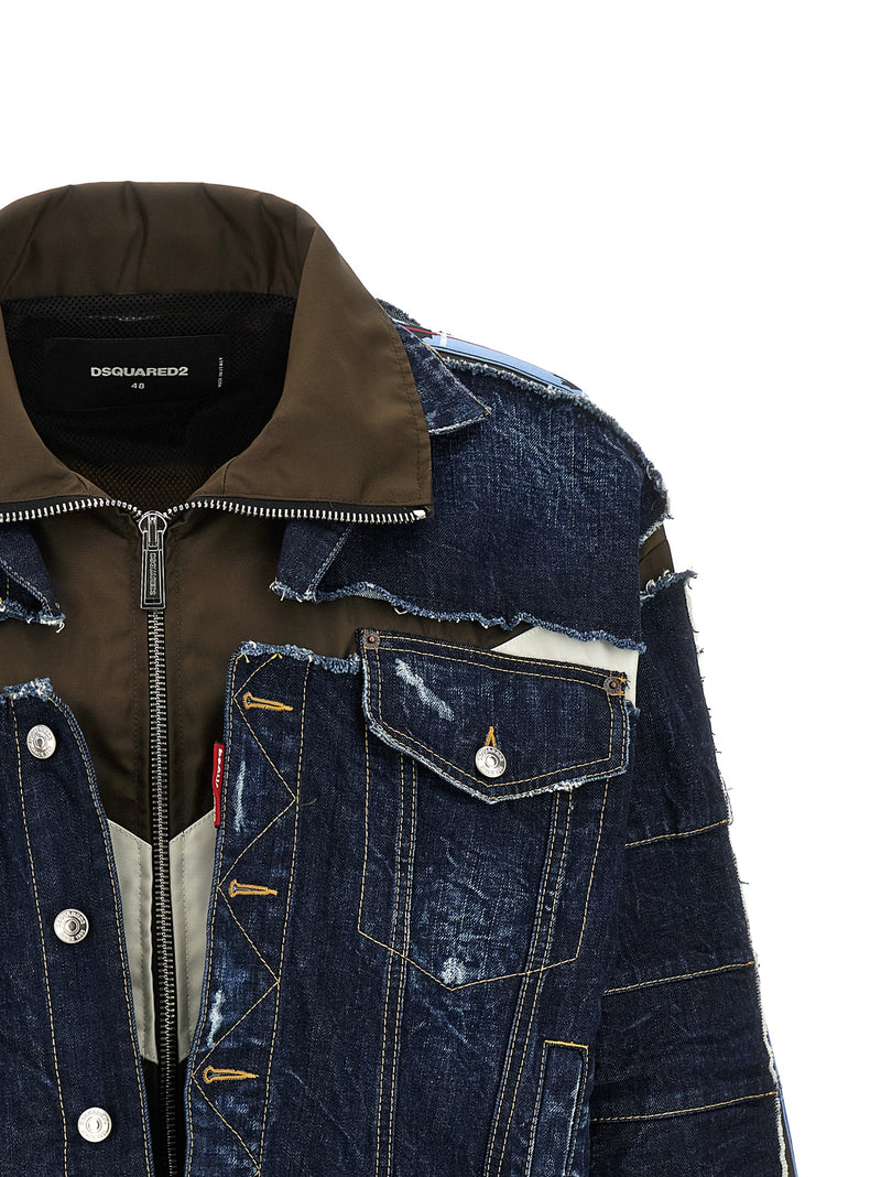 Dsquared² Blue Cotton Denim Jacket - Modern Outerwear