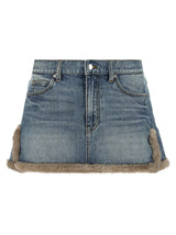 DENIM X ALEXANDER WANG Blue Cotton Long Skirt