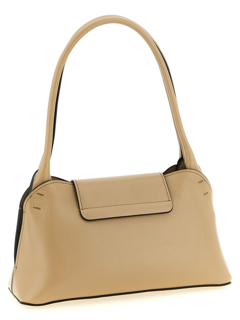 Versace Beige Calfskin Shoulder Bag - Elegant Women's Accessory