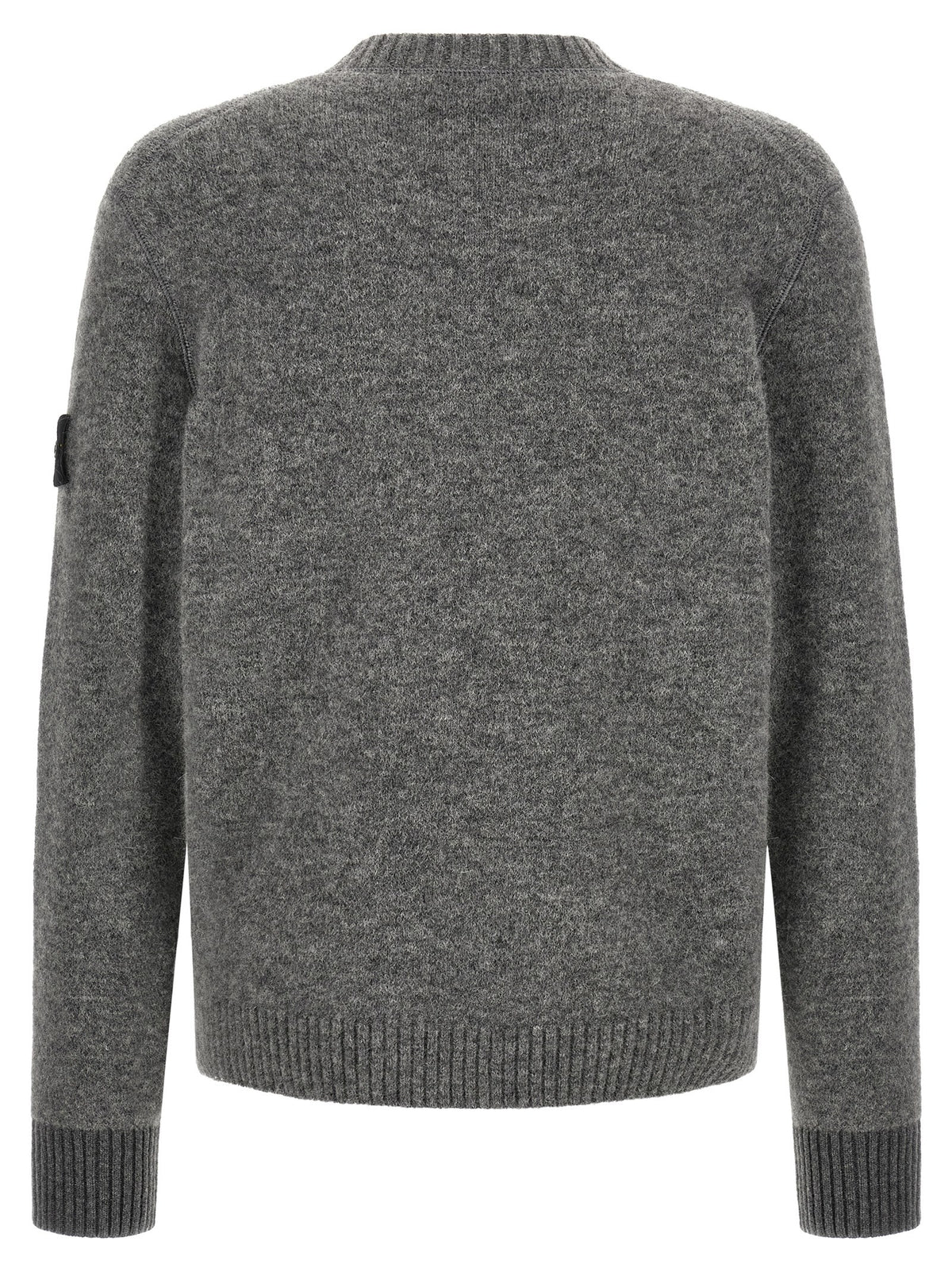 Stone Island Gray Wool Cardigan