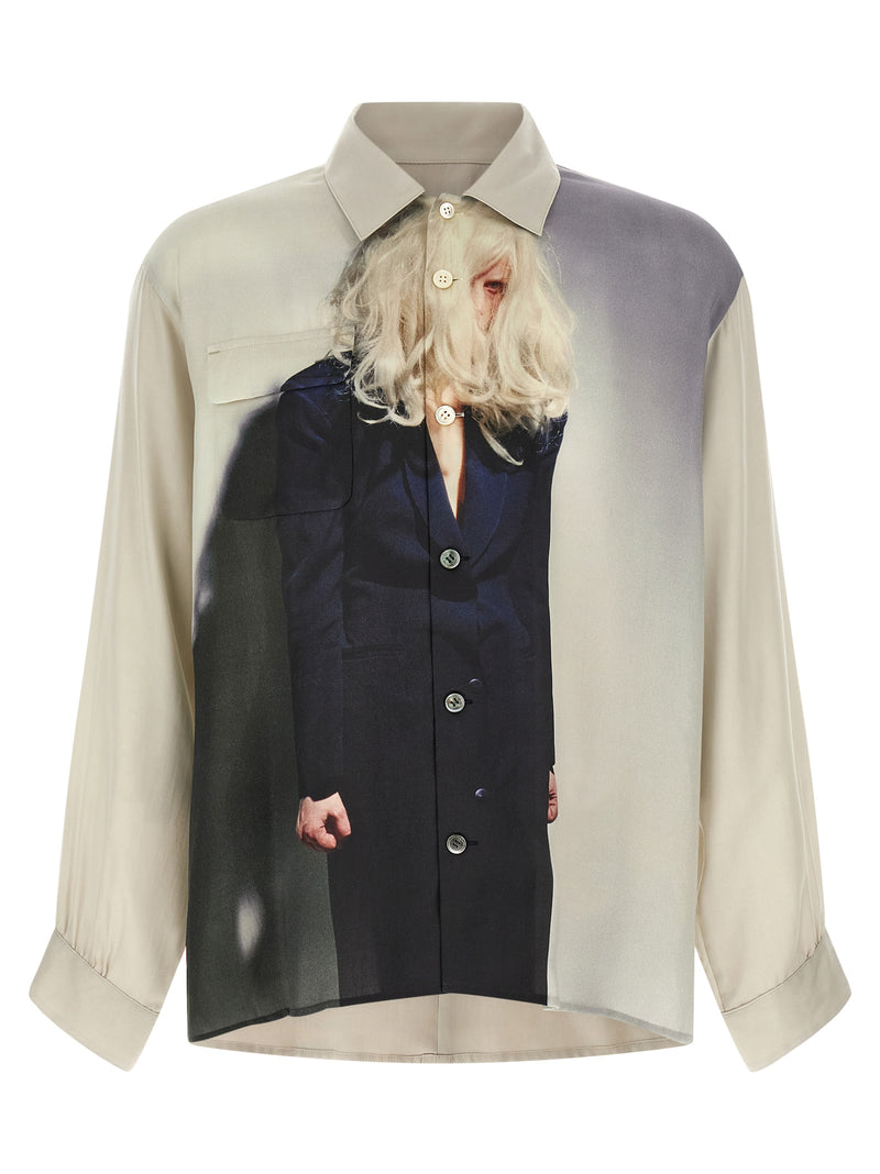 Undercover Beige Rayon Blouse - Avant-Garde Fashion Statement