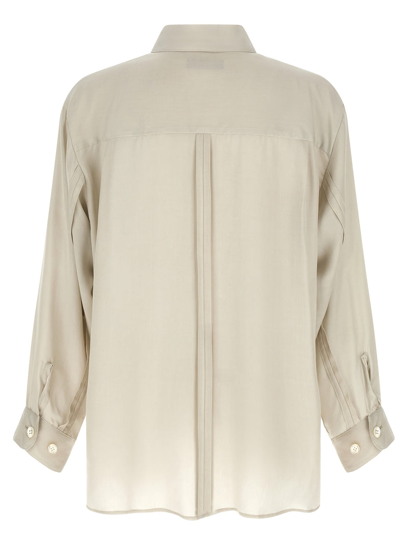 Undercover Beige Rayon Blouse - Avant-Garde Fashion Statement