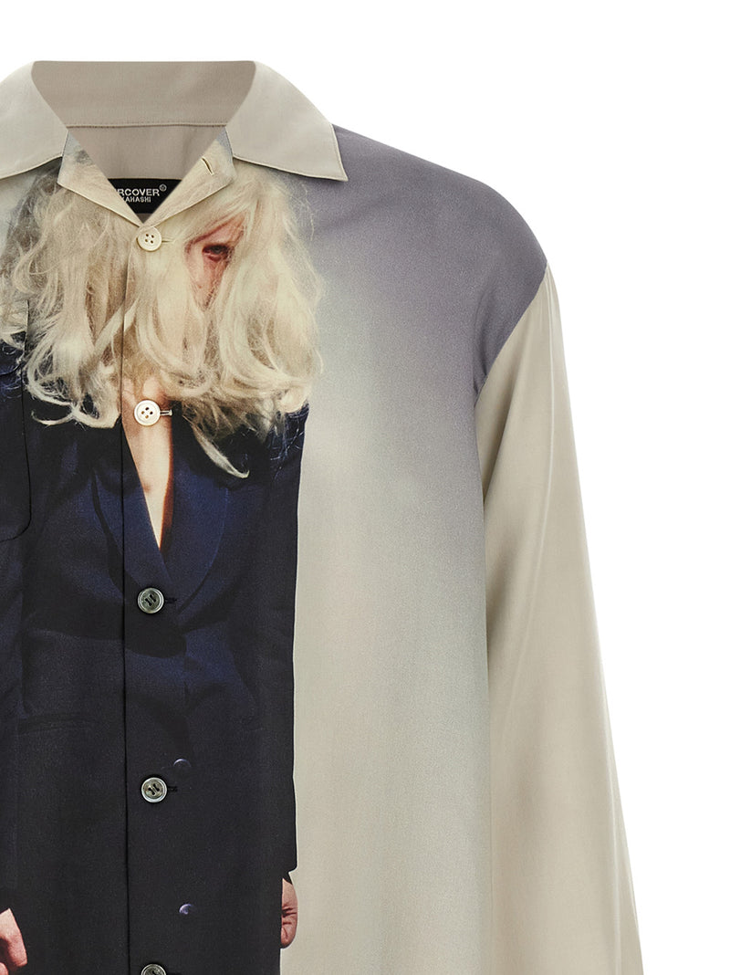 Undercover Beige Rayon Blouse - Avant-Garde Fashion Statement