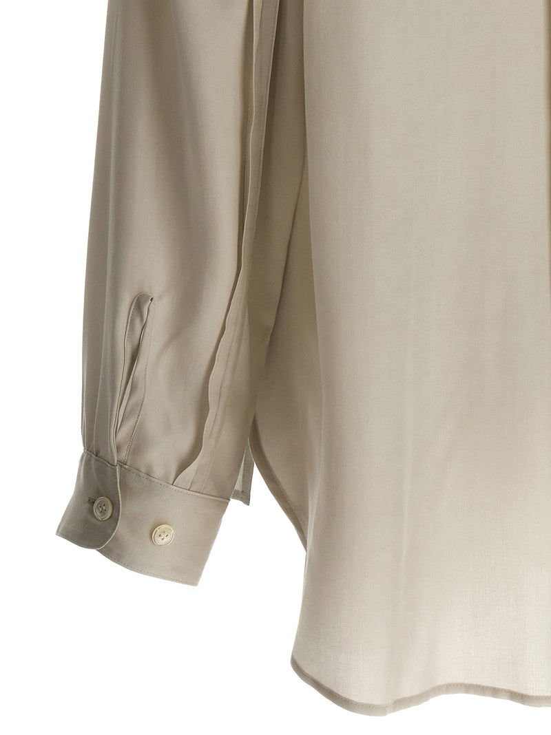 Undercover Beige Rayon Blouse - Avant-Garde Fashion Statement