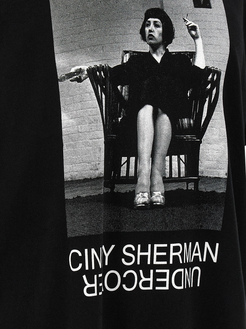 Undercover Black Cotton T-Shirt with Cindy Sherman Print