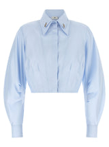 Elisabetta Franchi Blue Cotton Blouse