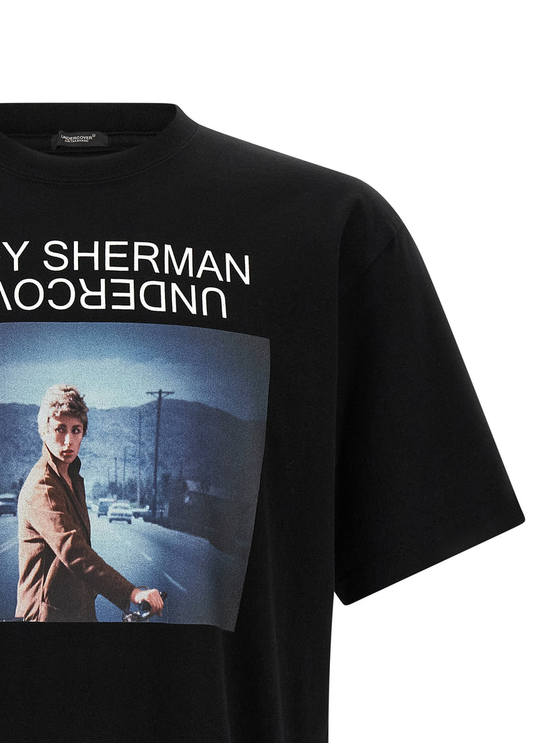Undercover Black Cotton T-Shirt with Cindy Sherman Print