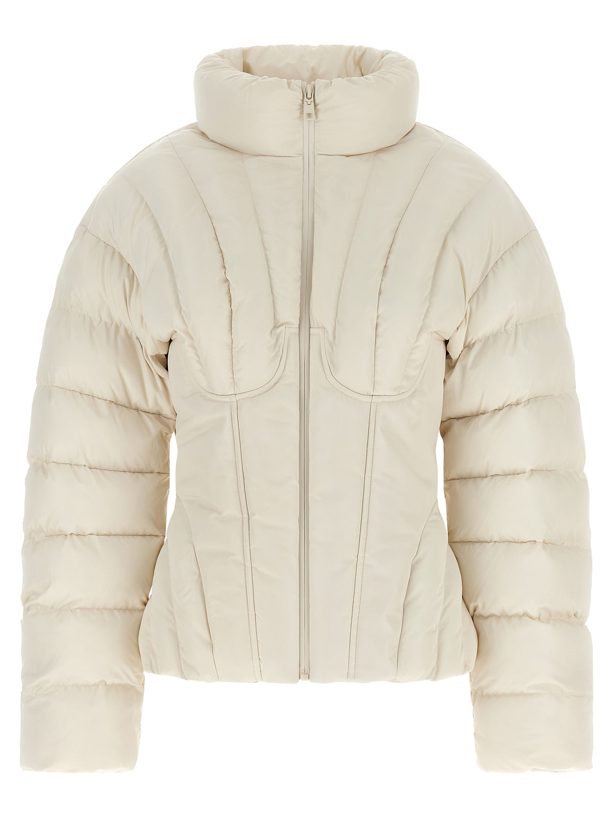 Elisabetta Franchi White Polyester Full-Length Jacket