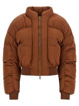 Elisabetta Franchi Brown Polyester Full-Length Jacket