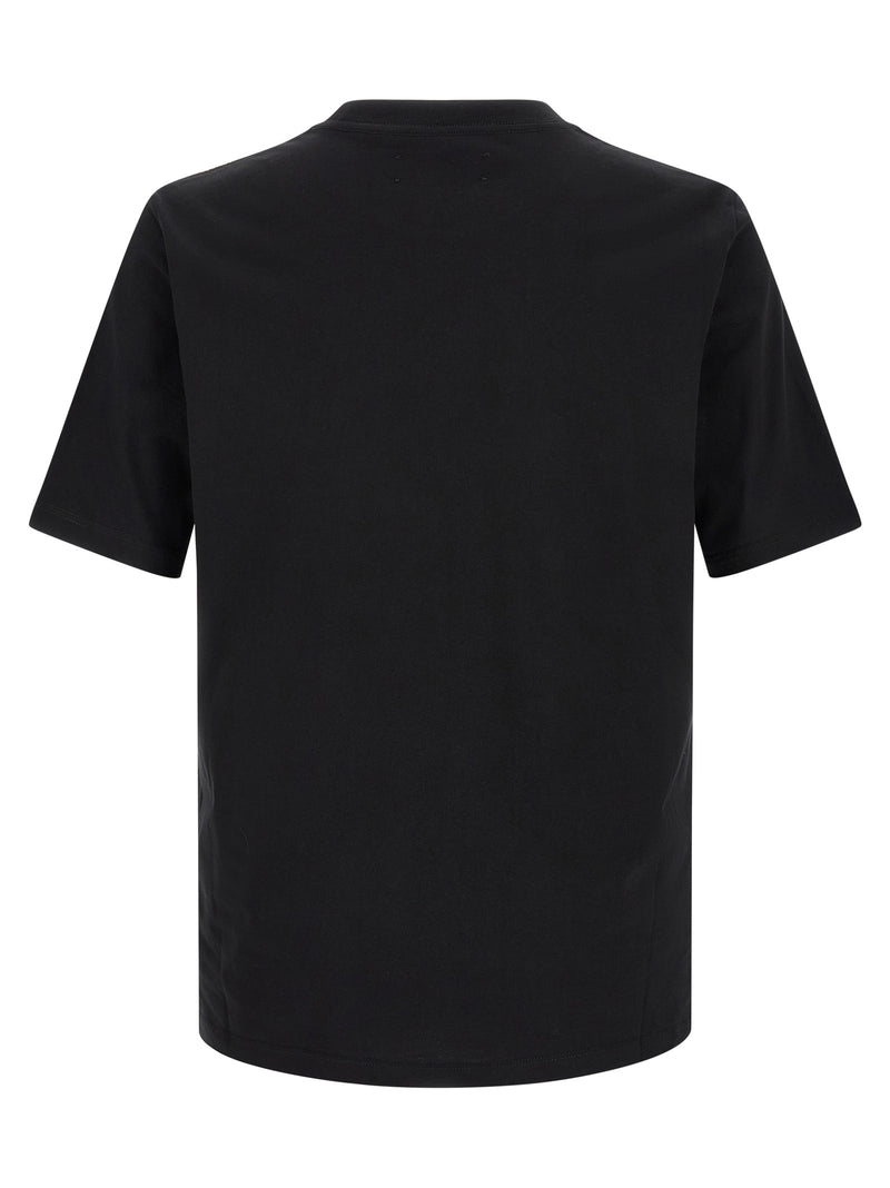 Amiri Staggered Logo Black Cotton T-Shirt