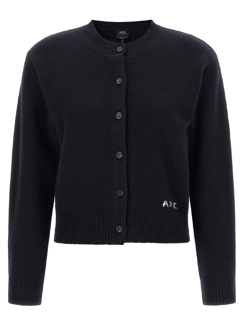 A.P.C. Lila Blue Wool Cardigan for Women