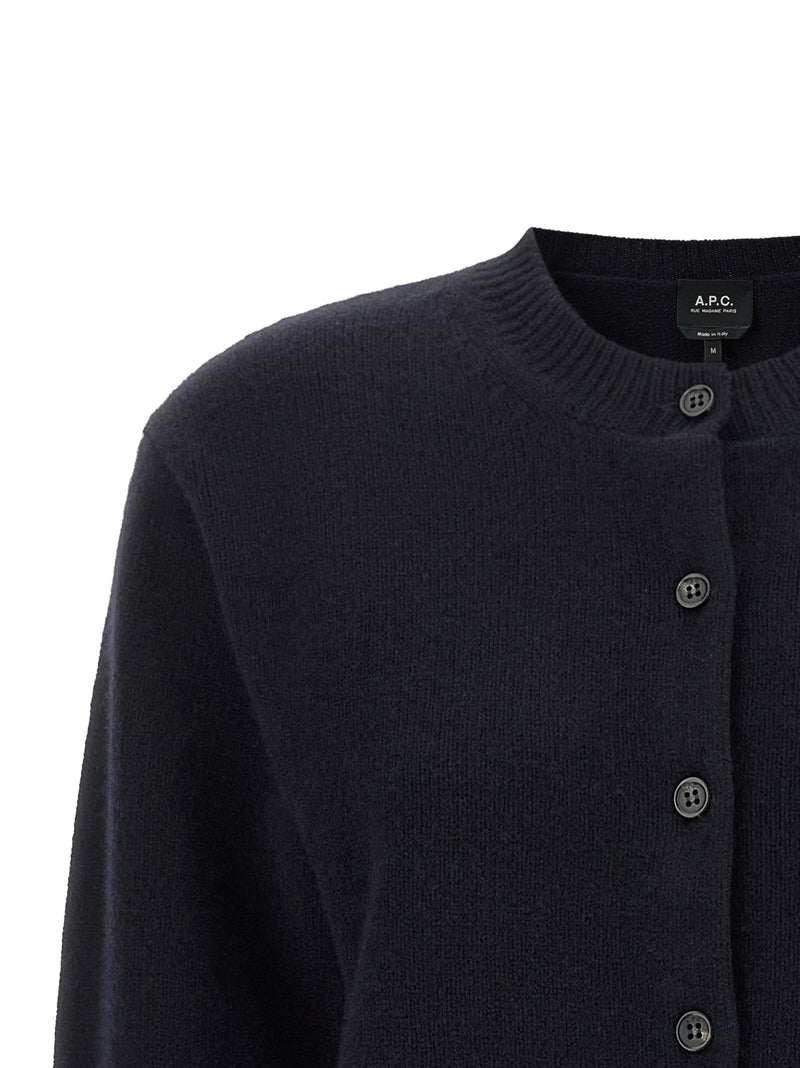 A.P.C. Lila Blue Wool Cardigan for Women