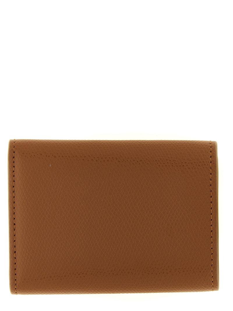 Fendi Brown Calfskin Cardholder - Trifold Mini FF Wallet