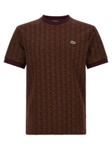 Lacoste Brown Polyester T-Shirt