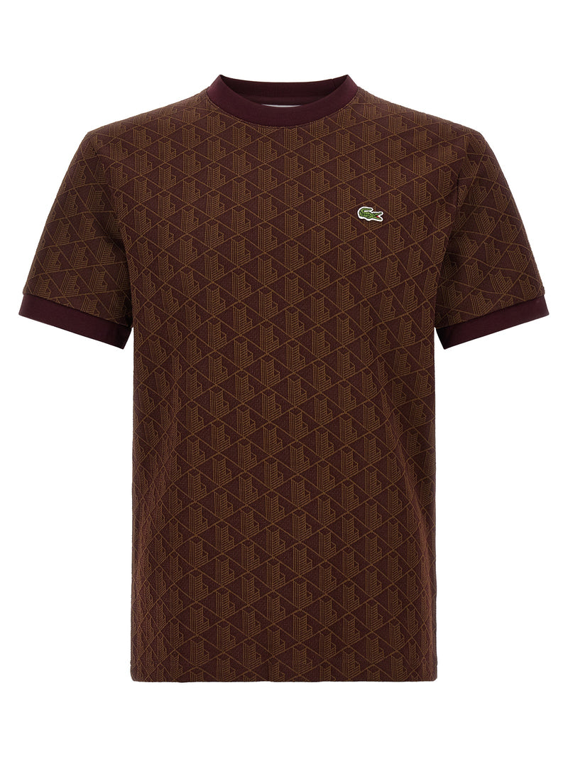 Lacoste Brown Polyester T-Shirt for Men
