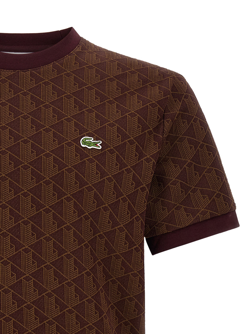 Lacoste Brown Polyester T-Shirt for Men