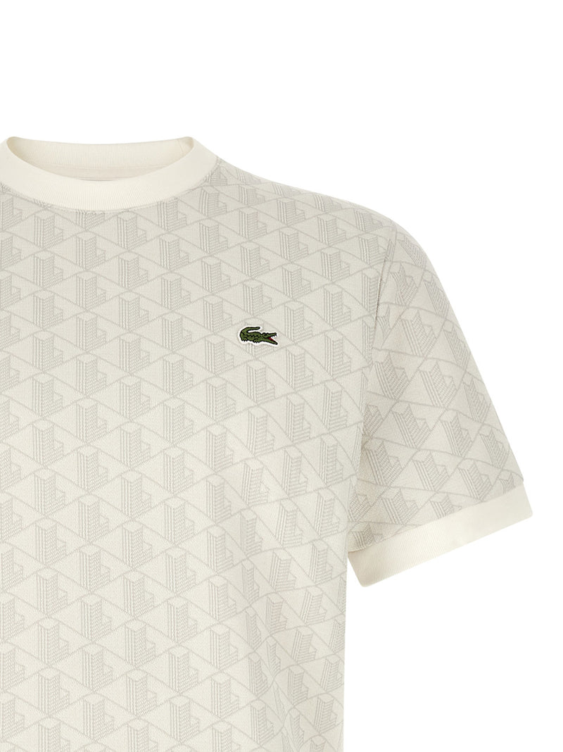 Lacoste TH11974IW Beige Polyester T-Shirt for Men