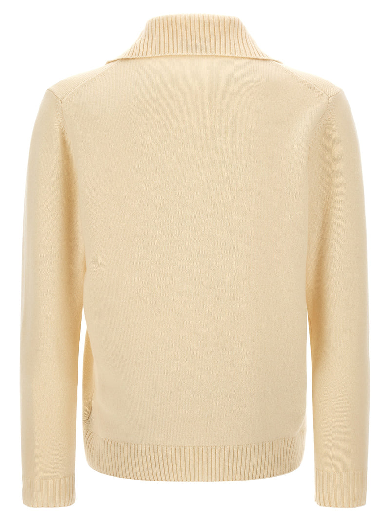 ZANONE White Cashmere Cardigan for Men