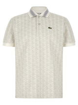 Lacoste White Polyester Polo Shirt