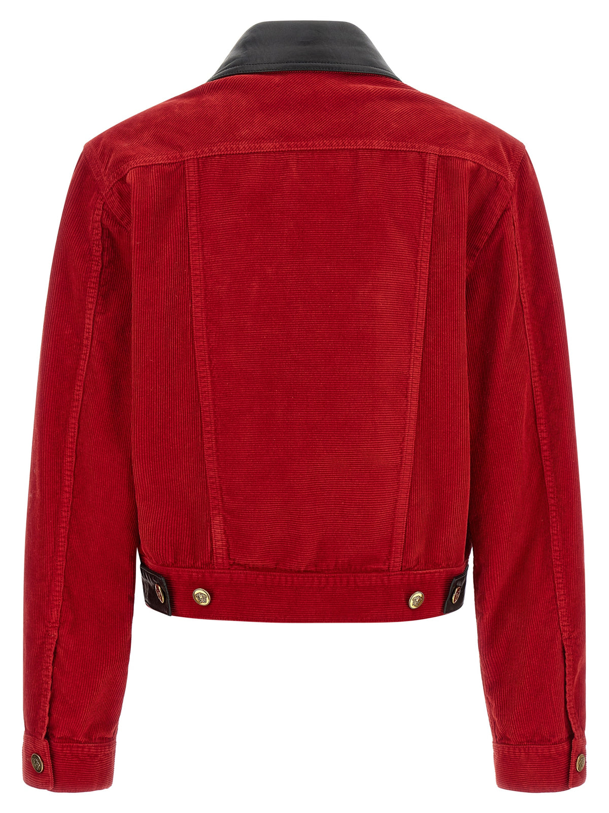 Versace Red Cotton Full-Length Jacket