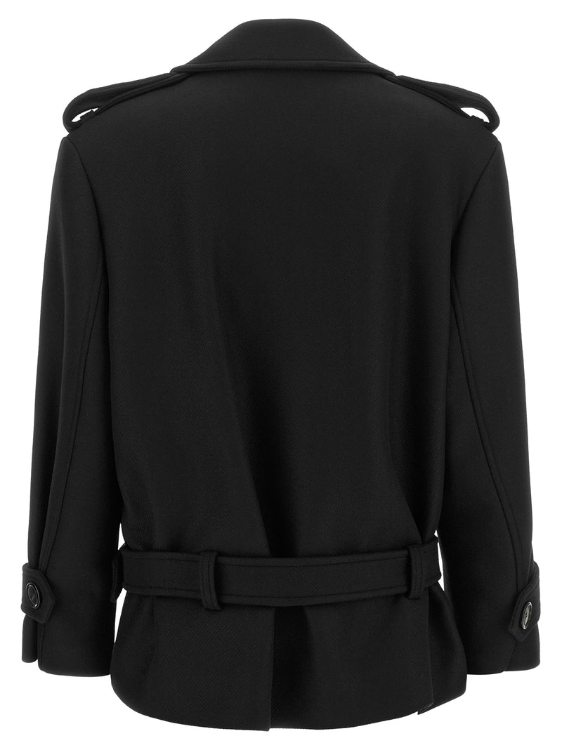 PINKO Tornado Black Wool Coat for Women