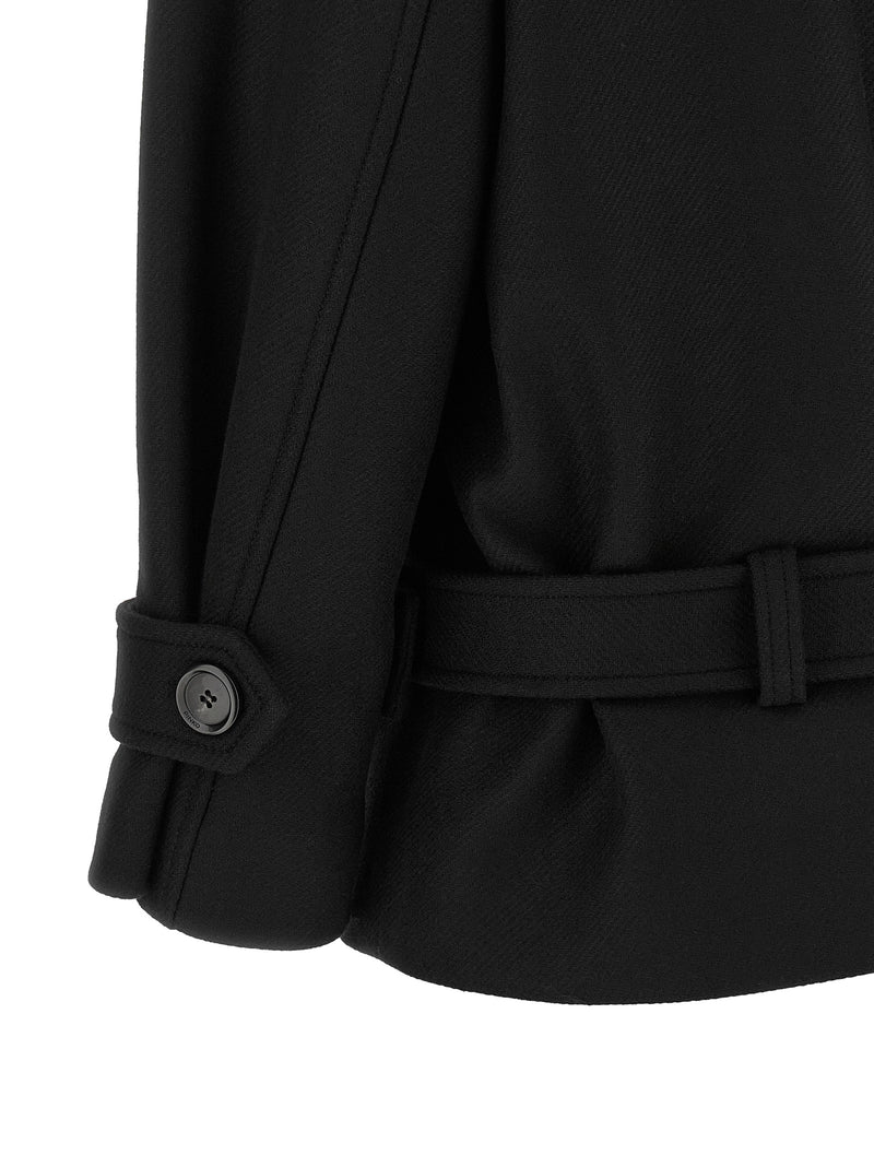 PINKO Tornado Black Wool Coat for Women