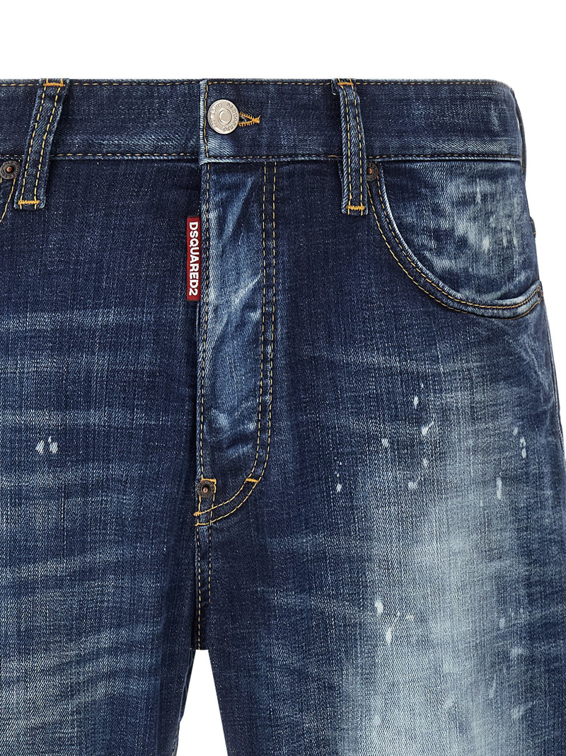 Dsquared² Blue Cotton Slim Fit Jeans for Men