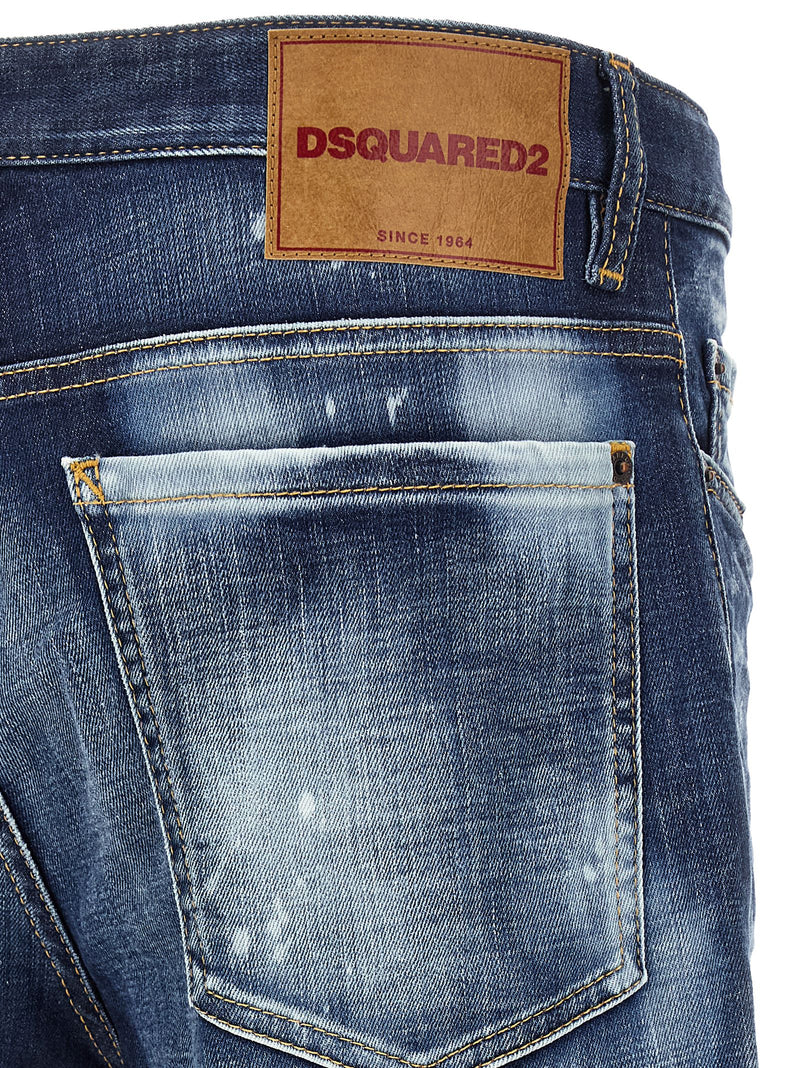 Dsquared² Blue Cotton Slim Fit Jeans for Men