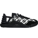 Dolce & Gabbana Black Logo Lace Up Low Top NS1 Sneakers Shoes