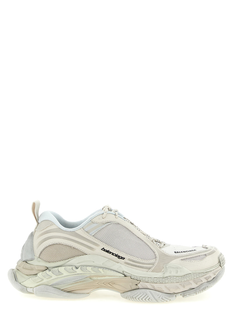 Balenciaga Triple S 2 White Polyurethane Athletic Sneakers