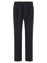 Incotex Blue Polyester Dress Pants