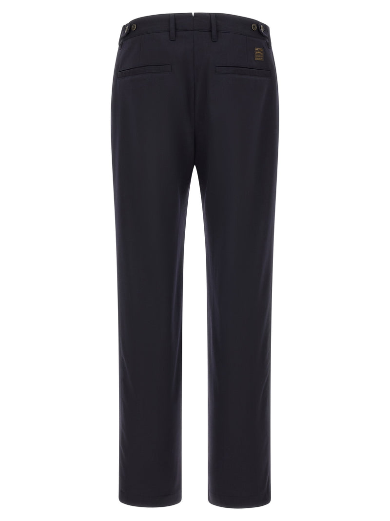 Incotex Blue Polyester Dress Pants for Men