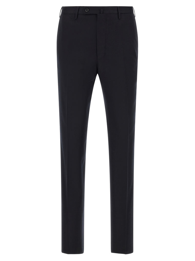 Incotex Blue Virgin Wool Dress Pants for Men