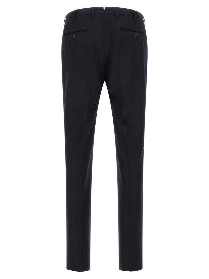 Incotex Blue Virgin Wool Dress Pants for Men