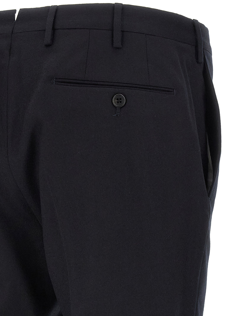 Incotex Blue Virgin Wool Dress Pants for Men