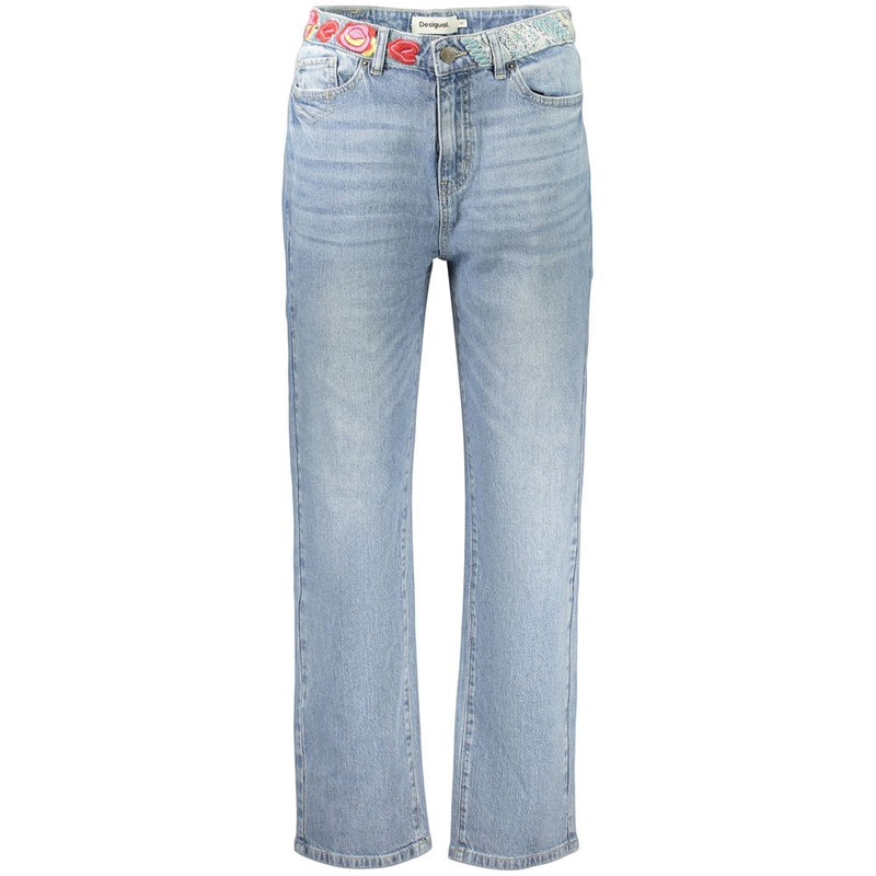Desigual Azzurro Cotton Women's Jeans - Vintage Style