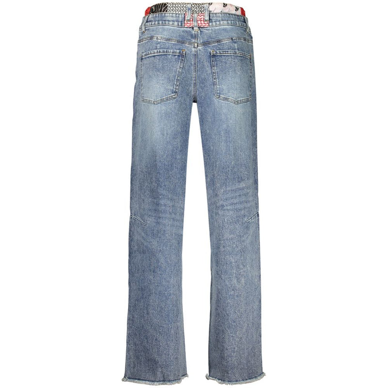 Desigual Blue Cotton Women's Relaxed Fit Jeans